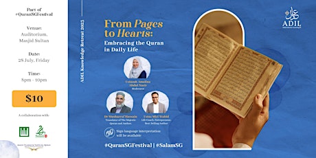 From Pages to Hearts: Embracing the Quran in Daily Life primary image