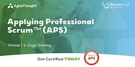 Applying Professional Scrum™ (APS) Course Aug 17 & 18, 2023 primary image