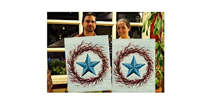 Rustic Star-Glow in dark, 3D, Acrylic or Oil-Canvas Painting Class primary image
