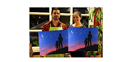 Imagem principal do evento Star Gazing-Glow in dark, 3D, Acrylic or Oil-Canvas Painting Class