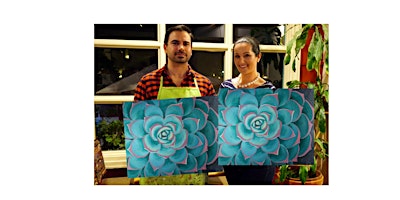 Succulent I-Glow in dark, 3D, Acrylic or Oil-Canvas Painting Class primary image