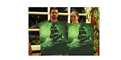Immagine principale di The Flying Dutchman-Glow in dark, 3D, Acrylic or Oil-Canvas Painting Class 