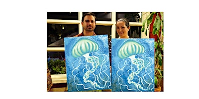 Watercolor Jellyfish-Glow in dark, 3D, Acrylic or Oil-Canvas Painting Class  primärbild
