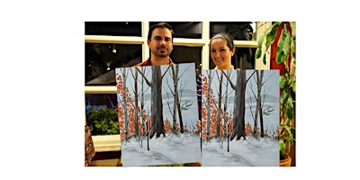 Imagen principal de Winter in the Woods-Glow in dark, 3D, Acrylic or Oil-Canvas Painting Class