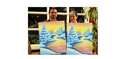 Imagem principal do evento Winter Thaw-Glow in dark, 3D, Acrylic or Oil-Canvas Painting Class