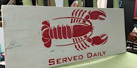 Stencilled Lobster Sign primary image