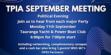 TPIA September Meeting - Political Panel  primärbild