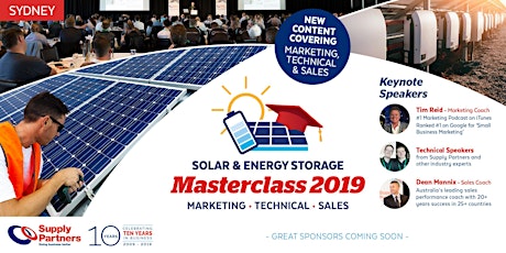 Solar & Energy Storage Sales & Marketing Masterclass - Sydney  primary image