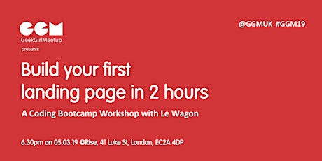 Build your first landing page in 2 hours - Le Wagon Workshop primary image