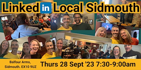 September LinkedIn Local - (Sidmouth) -  Networking Event - 28 September primary image