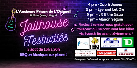 Imagem principal do evento Les Festivités Jailhouse / Jailhouse Festivities