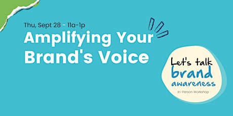 Imagen principal de Brand Clinic for Microbusiness Owners - Amplifying Your Brand's Voice