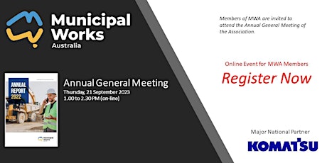 Municipal Works Australia Annual General Meeting primary image