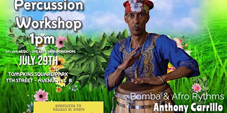 Free Bomba & Afro Rhythms Percussion Workshop Anthony Carrillo NVMF primary image