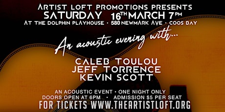 An Acoustic Evening With Caleb Toulou, Jeff Torrence, & Kevin Scott primary image