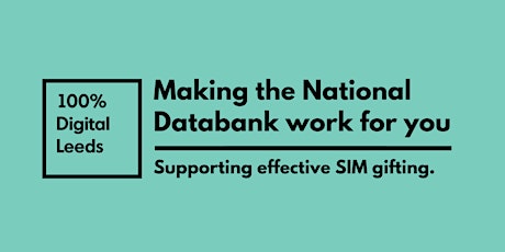 Hauptbild für Making the National Databank work for you: supporting effective SIM gifting