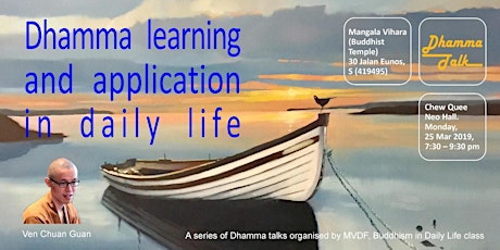 DHAMMA LEARNING AND APPLICATION IN DAILY LIFE primary image