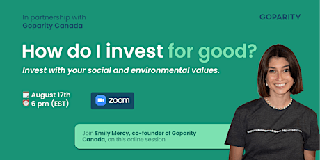 How to invest in good: Build wealth & change lives through impact investing primary image