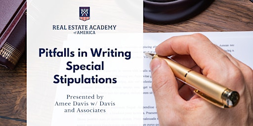 VIRTUAL - Pitfalls in Writing Special Stipulations - GREC# 67868  primärbild