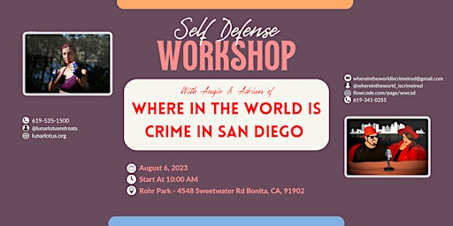 Special Self Defense Workshop with Where In The World Is Crime In San Diego primary image