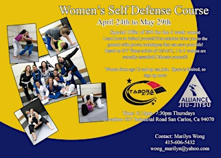 Women's Self Defense Course April 24th - May 29th, 2014 primary image