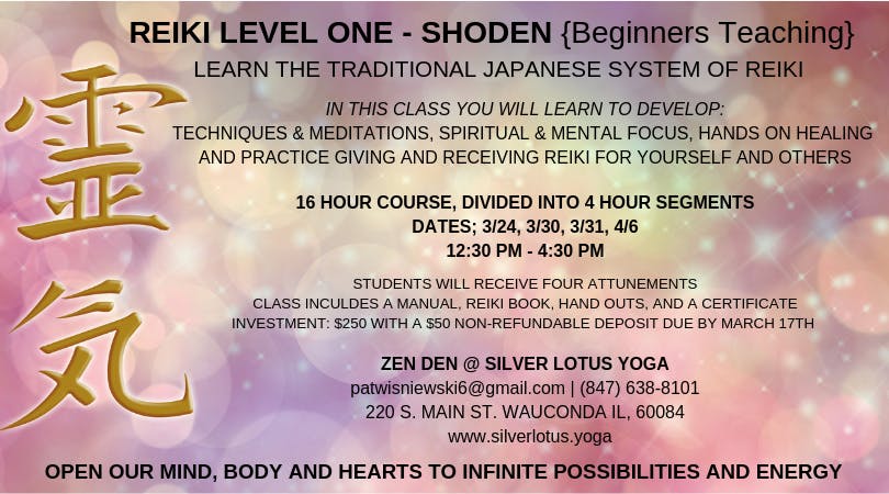 Reiki Level One - Shoden (Beginners Teaching)