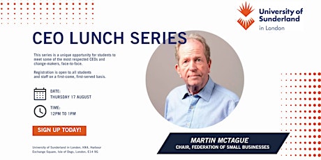 CEO Lunch Series with Martin McTague primary image
