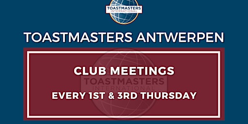 Hauptbild für Toastmasters Antwerpen Club Meeting