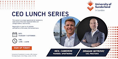 CEO Lunch Series with Neil Cameron and Dragan Mitrovic primary image
