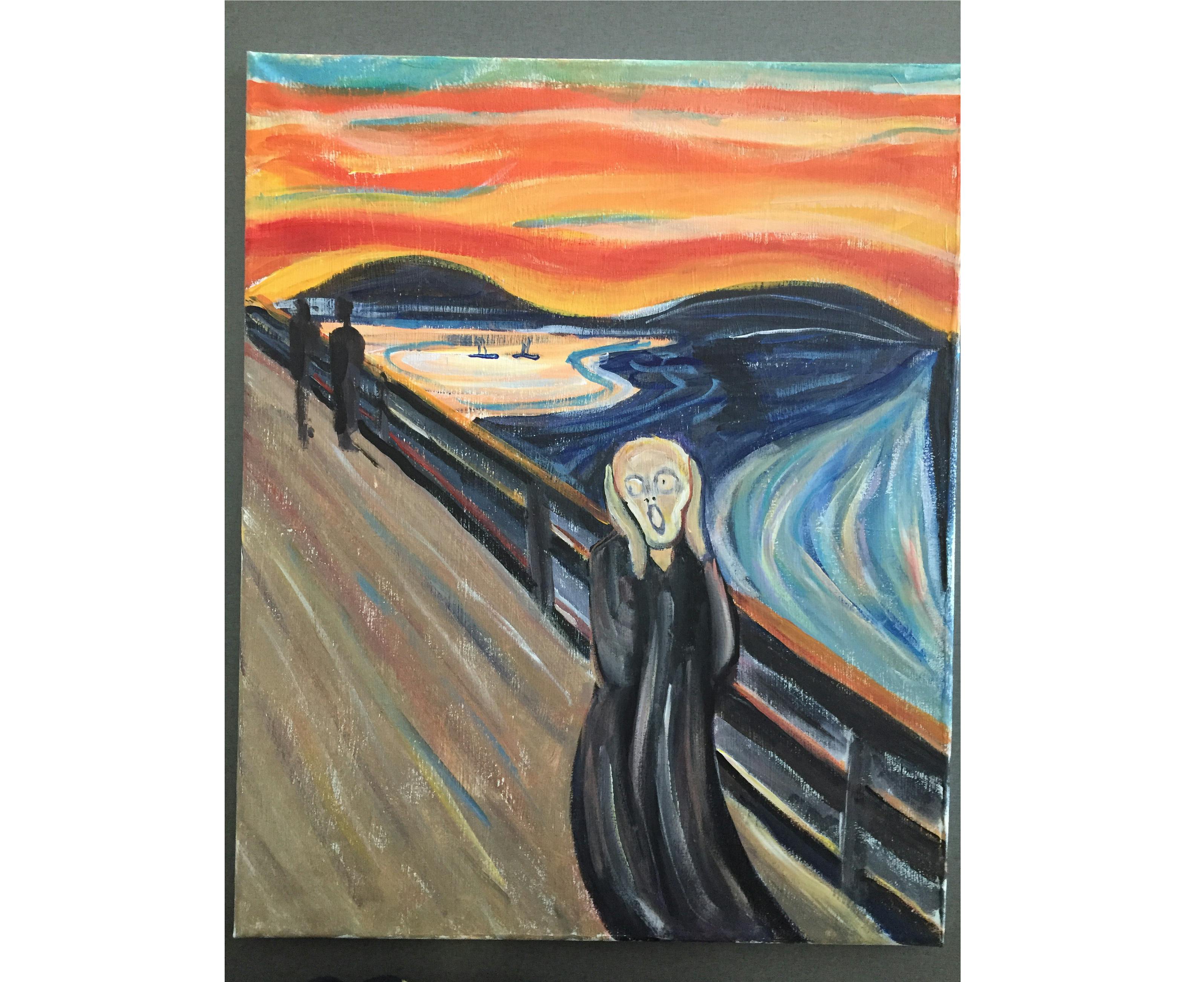 The Scream by Edvard Munch Paint & Sip Night - Art Painting, Drink & Food