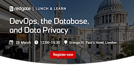 Redgate Lunch & Learn: DevOps, the Database, and Data Privacy primary image