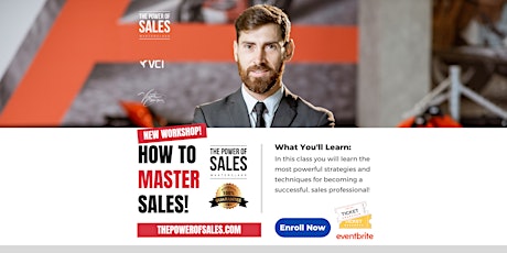 Image principale de Live Virtual Sales Training Presented by THE POWER OF SALES - VIA ZOOM!