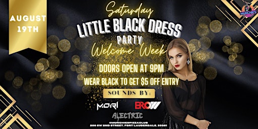 8/19 - LITTLE BLACK DRESS - WELCOME WEEK 2023 @ MUNCHIE'S FORT LAUDERDALE primary image
