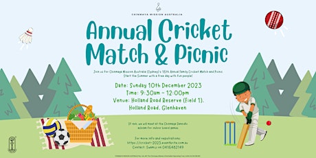 Hauptbild für Annual Chinmaya Family Picnic / Cricket Match - 2023