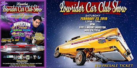 6th Annual Houston Lowrider Car Club Show primary image