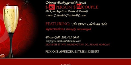 VALENTINE LIVE JAZZ  AND DINNER $30 PER PERSON/ 55 COUPLE primary image
