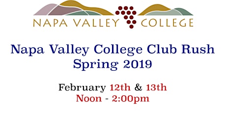 Napa Valley College Club Rush 2019 primary image