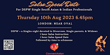 Image principale de Speed Date Salsa - ConnectAsian DSPW Indian Singles Event  - London