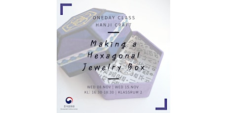 Imagen principal de [15 Nov/Oneday Class]Hanji Craft: Making a Hexagonal Jewelry Box