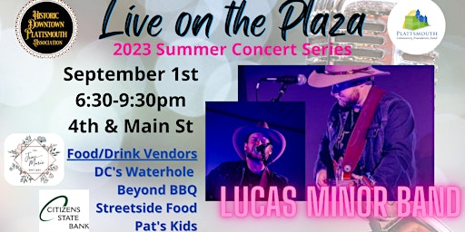 Live on the Plaza with Lucas Minor Band primary image