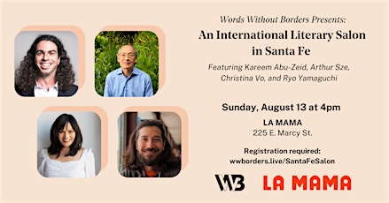 An International Literary Salon in Santa Fe: Abu-Zeid, Sze, Vo, Yamaguchi primary image