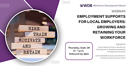 Employment Supports for Local Employers: Growing & Retaining Your Workforce primary image