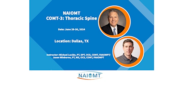 NAIOMT COMT-3: Thoracic Spine [Dallas]2024