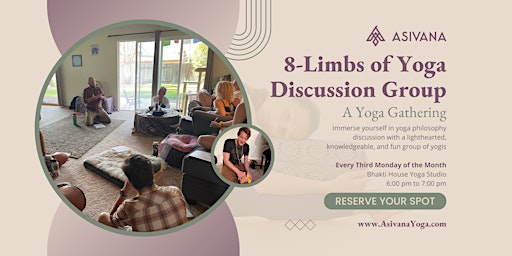 Imagem principal do evento 8-Limbs of Yoga Discussion Group