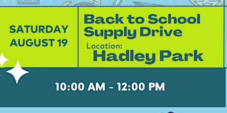 Hauptbild für Back-to-School Supply Drive/Community Walk