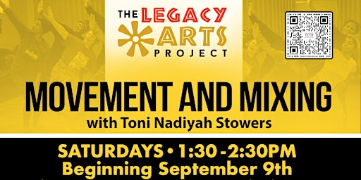 Imagem principal do evento Movement and Mixing with Toni Nadiyah Stowers