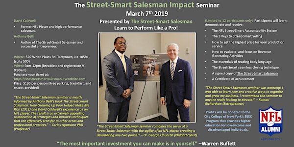 The Street-Smart Salesman March Seminar