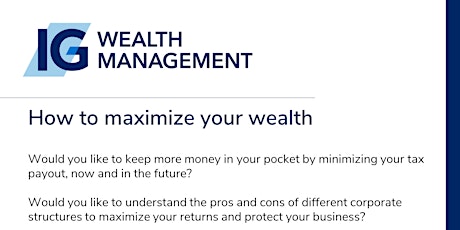 How to Maximize Your Wealth - Business Owners primary image