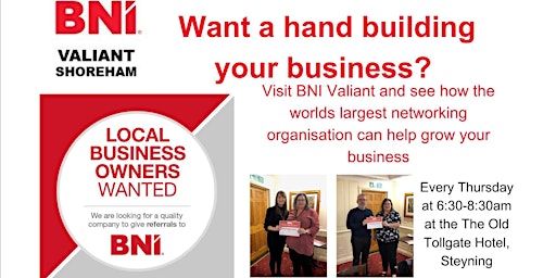 Image principale de BNI Valiant Weekly Networking Meeting