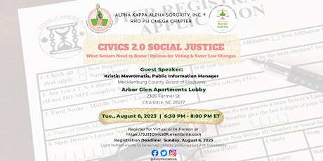Rescheduled Civics 2.0 Social Justice primary image